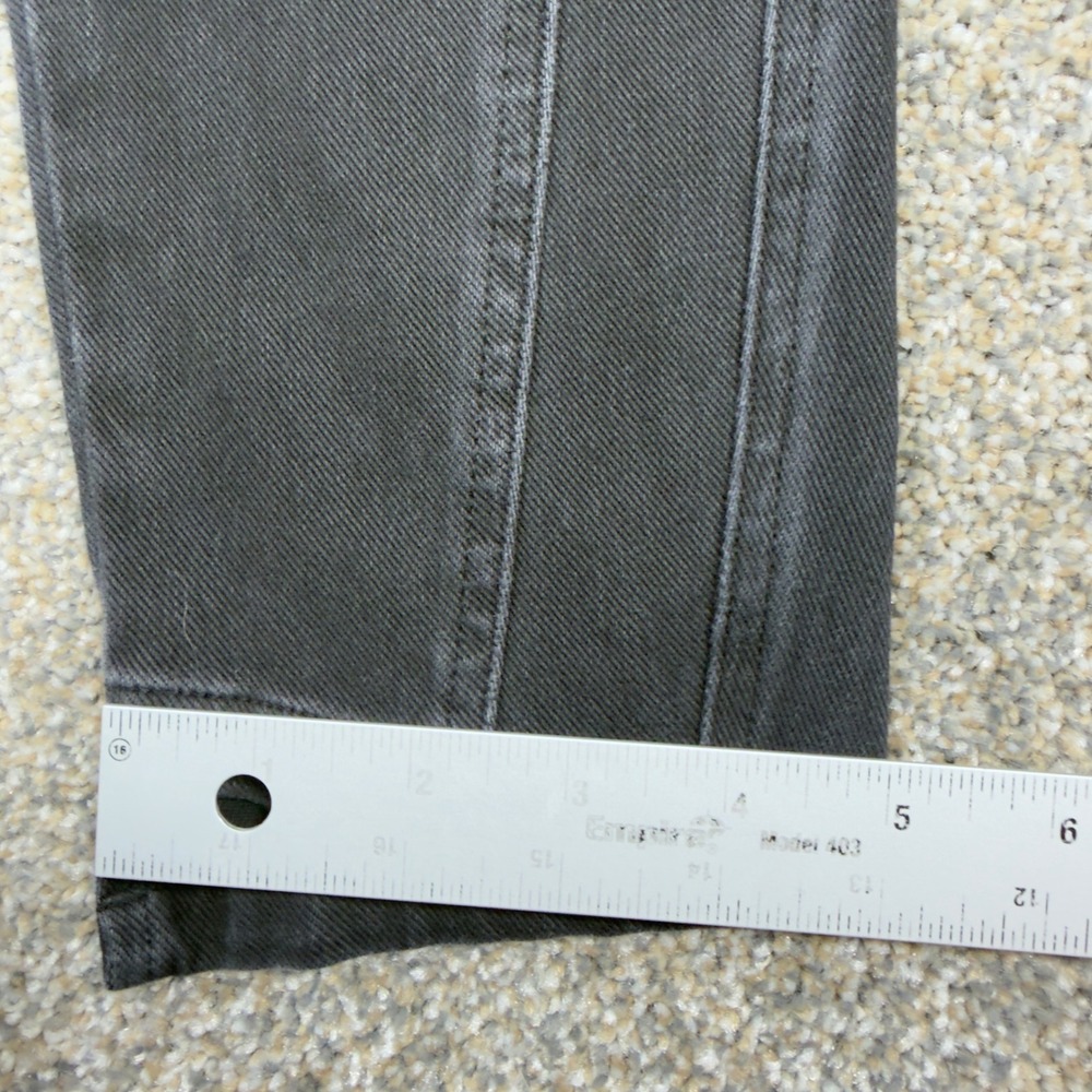 Halara Womens Black Tapered Leg Seam Front Denim Jeans Size M Regular Stretch - Picture 7 of 10